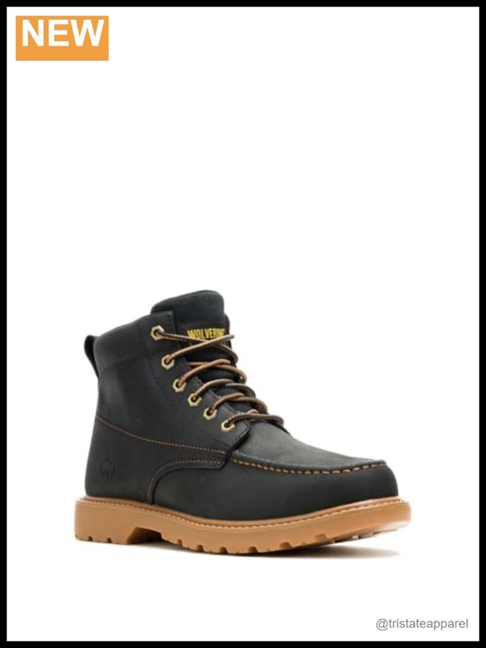 Moc-Toe 6" Work Boot Full-Grain Leather Cement Construction Ankle